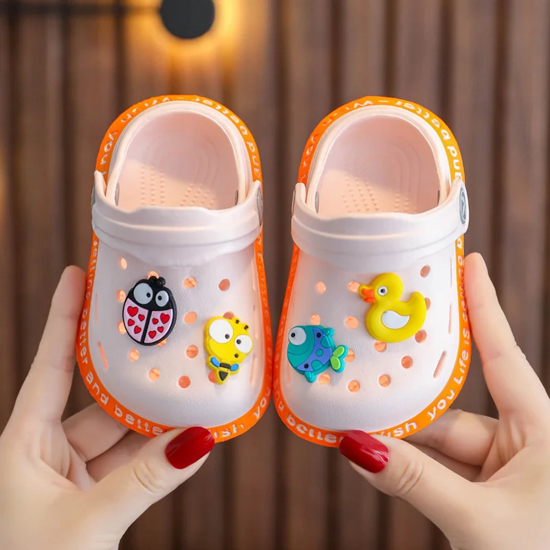 

Summer Kids sandals Boys Girls Mules Cartoon baby Slippers Flat Summer Cartoon Children's Garden Shoes