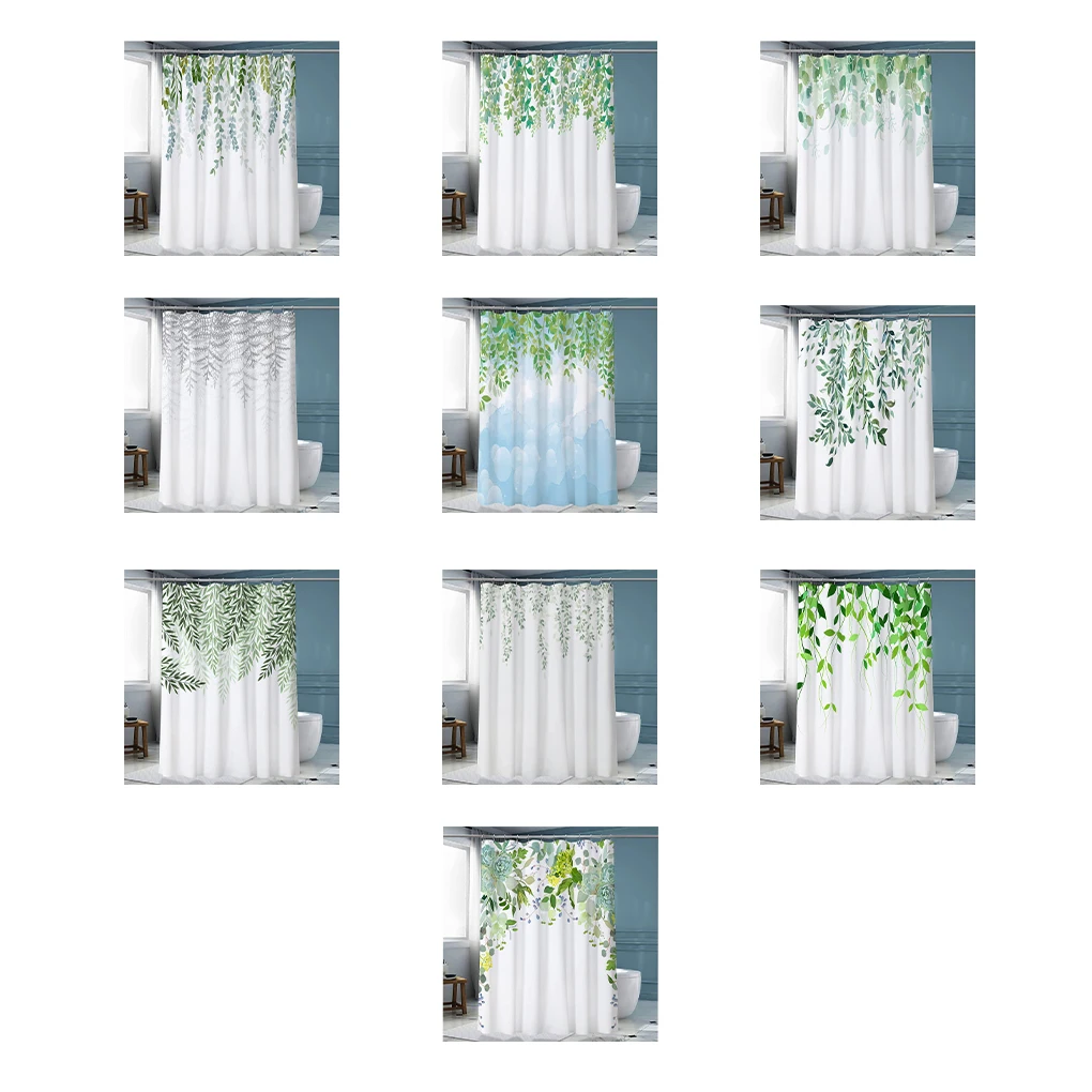 

Bathroom Shower Curtain Waterproof And Space-saving Luxurious Polyester Shower Curtain For Bathroom Bathroom Curtains
