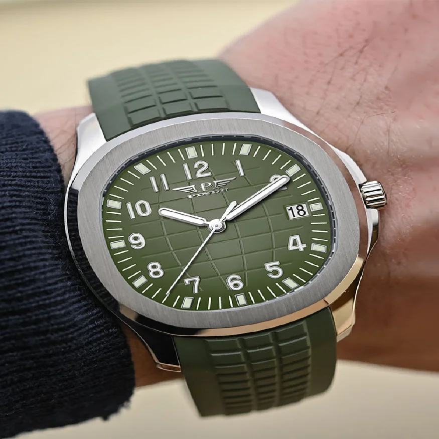 

Luxury Watch Men Automatic Sports Self-Wind Mechanical Wristwatches Top Brand 42mm Stainless Steel Luminous Watches PINDU 2023