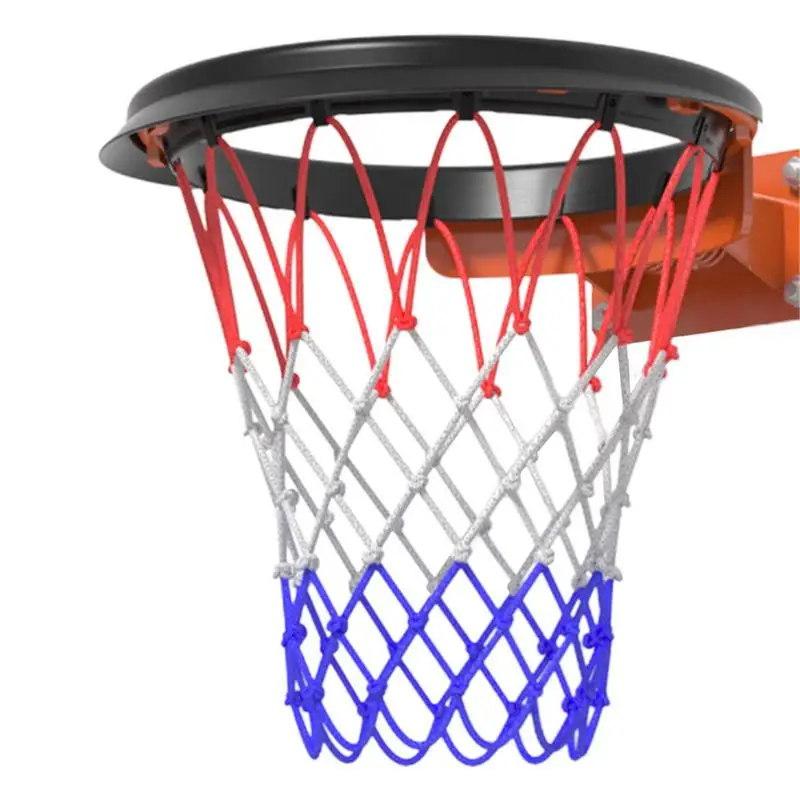 

Universal Basketball Net All-Weather Basketball Net Tri-Color Basketball Hoop Net Powered Basketball Hoop Basket Rim Net