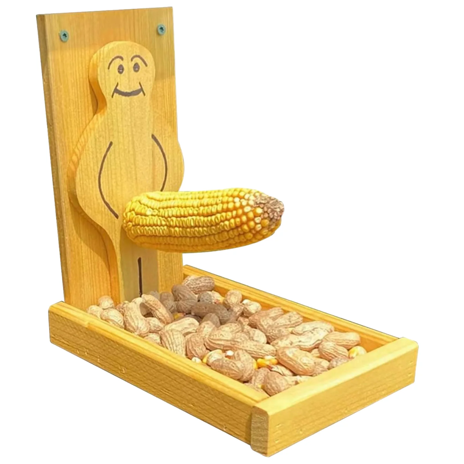 

Backyard Practical Garden Portable Solid For Outside Durable Picnic Table Squirrel Feeder Pet Easy Use Wooden Funny Forest