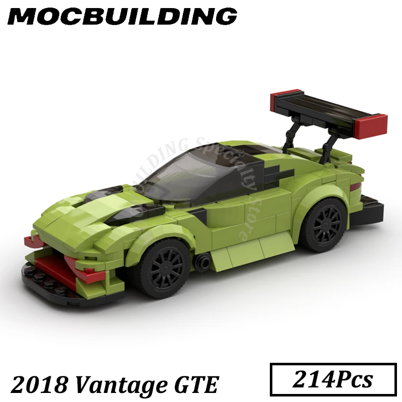 

Модель автомобиля Vantage GTE 2018, спортивный автомобиль, скоростной чемпион, MOC, строительные блоки, кирпичи, головоломки, игрушки, детский подарок