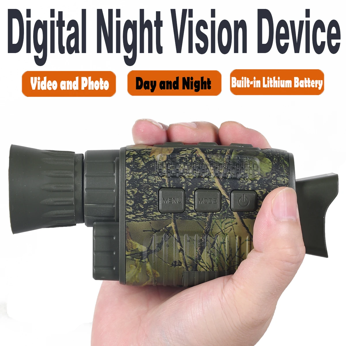 New Camo HD Infrared Night Vision Device Monocular Hunting Camera Outdoor Digital Telescope with Day and Night Dual-use