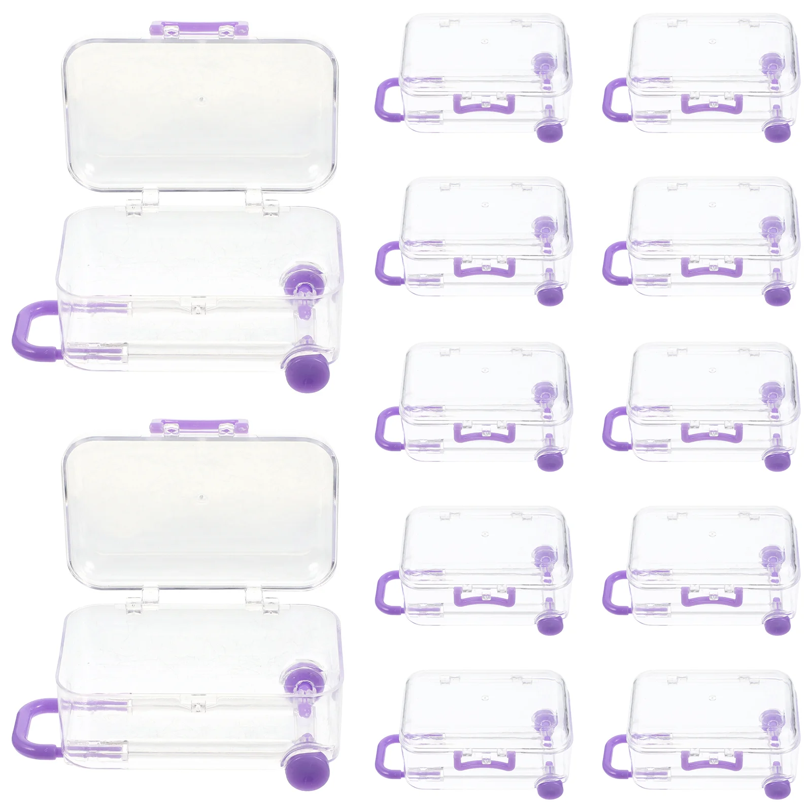 12 шт. коробки мини-чемодан упаковочная тележка свадебные конфеты дорожные