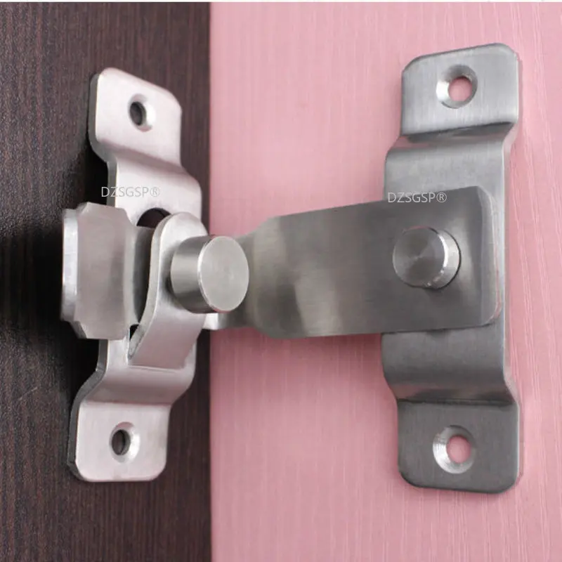 

90 Degree Stainless Steel Door Bolt Hasp Bending Lock for Closet Cupboard Right Angle Door for LATCH Thickened