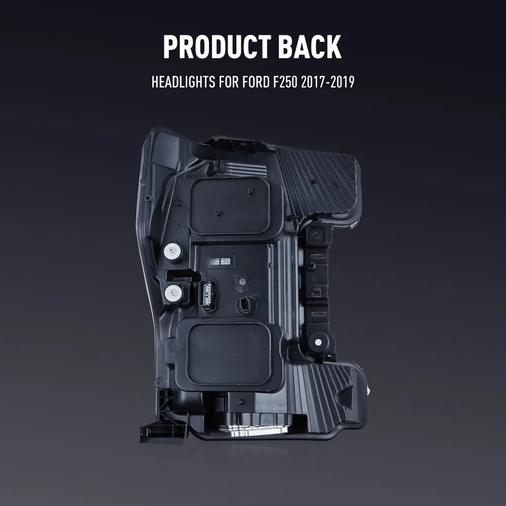 Фото Пара светодиодных автомобильных фар в сборе для фар FORD F250 2017-2019, настройка сигналов Plug and Play, передняя фара №4
