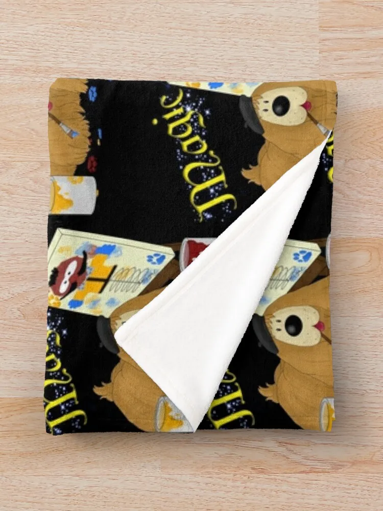 Одеяло с каракулями Dougal волосатые одеяла полярного цвета