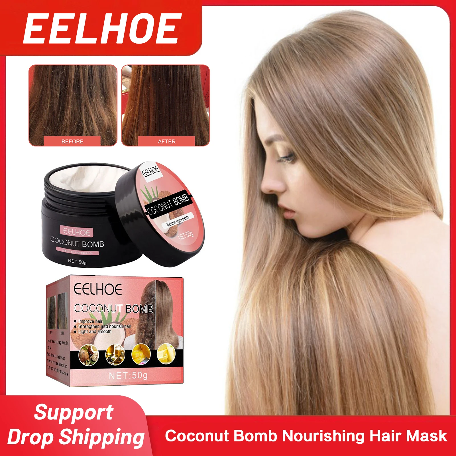 Coconut Bomb Nourishing Hair Mask Nutrition Infusing Repair 