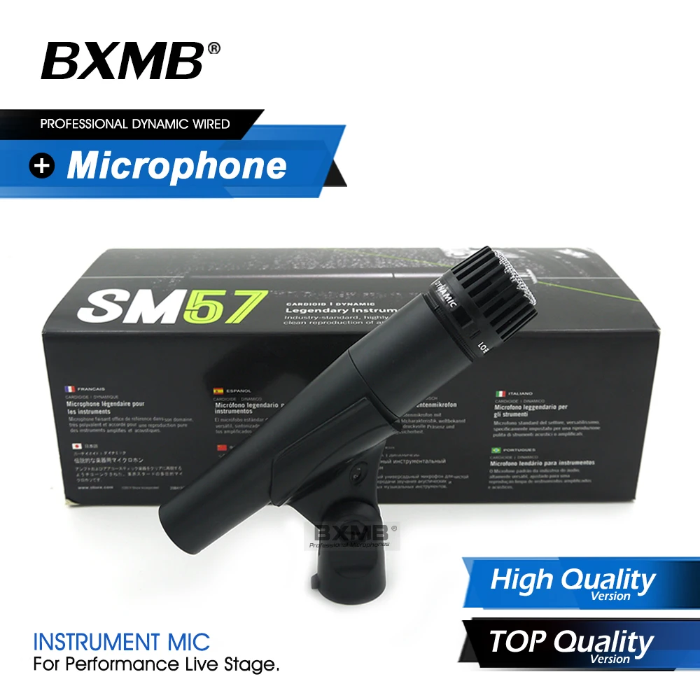 

Top Quality Professional SM57LC Wired Microphone SM57 Instrument Dynamic Mic For shure Performance Live Percussion Home Studio