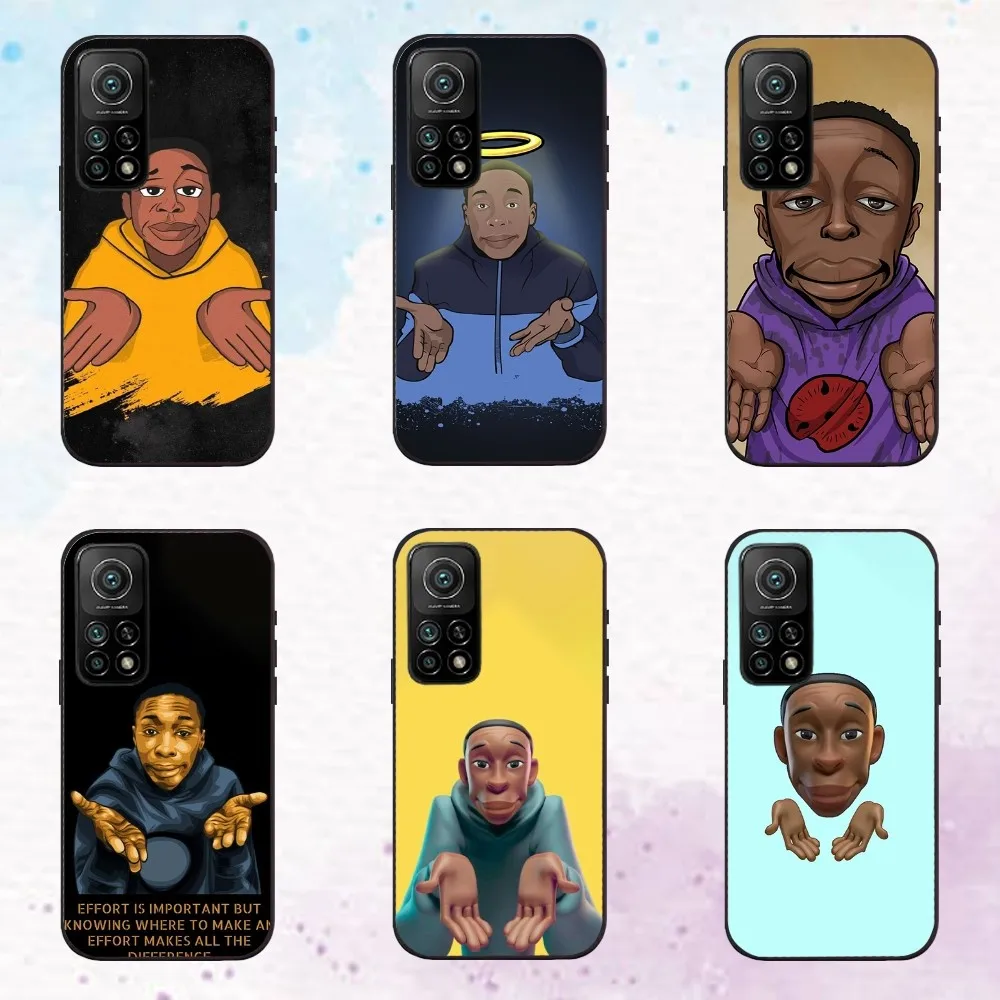 Забавный чехол для телефона с героями мультфильмов Khaby Lame Samsung S24 23 22 21 Note 20 10 9 8 Ultra