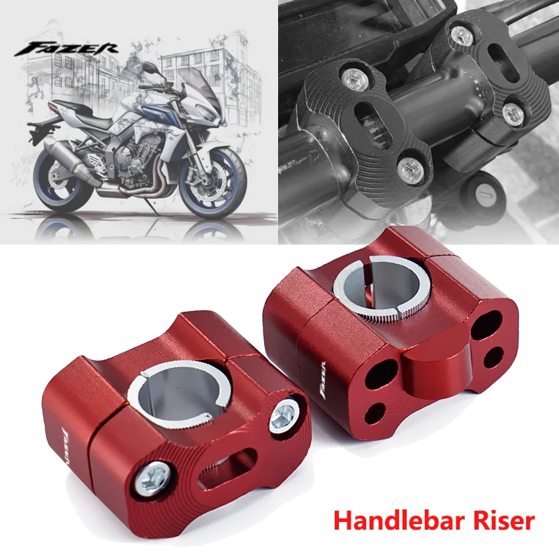 

For Yamaha FZ1 FAZER FZ6 FZ6R FZ8 FAZER FZ750 FZR1000 CNC 22mm 28mm Handlebar Risers Adapter Off Road Motorcycle Bar Clamps