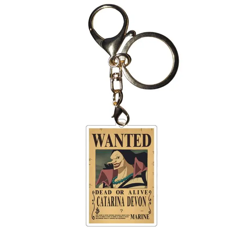 Фото Цельные брелки Roronoa Zoro Nami Rebecca Self Made Wanted Notice, акриловые фигурки героев, подвеска с коллекцией аниме-игр №2