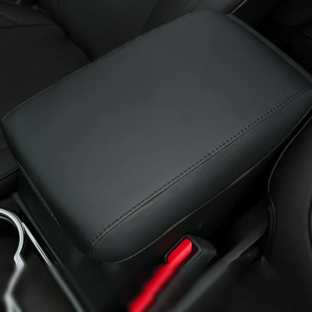 

Black Leather Car Console Armrest Cover For Jeep Grand Cherokee 2011-2022 Protects Car Armrest Box From Damage