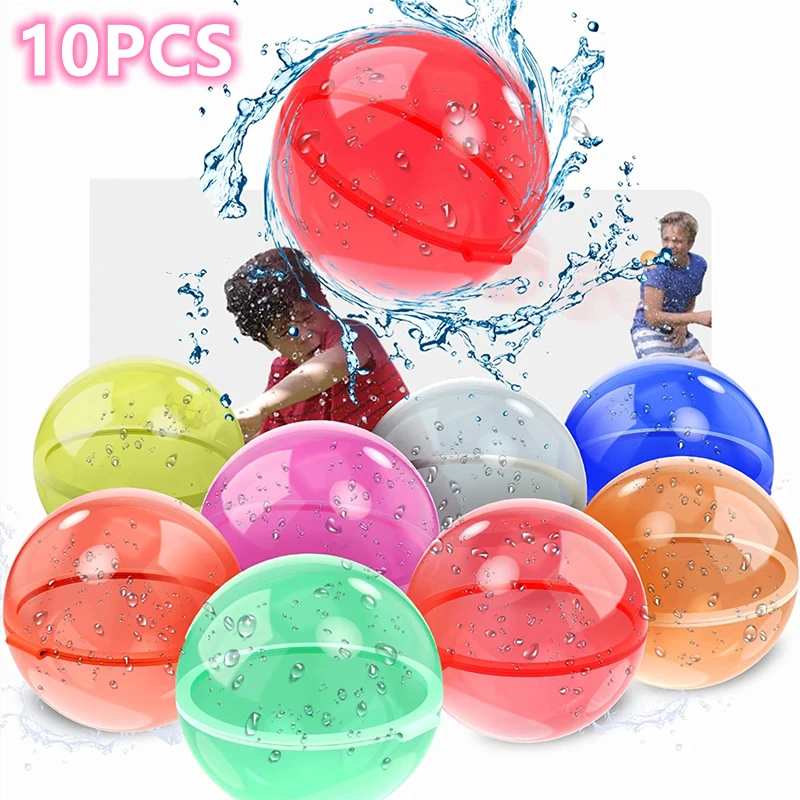 

10 Pcs Reusable Water Balloons for Kids Adults Outdoor Activities, Kids Pool Beach Bath Toys Water Bomb for Summer Games