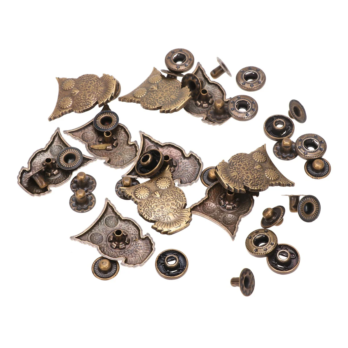 

Snap Buttons Button Fastener Metal Snaps Press Fasteners Clothing Kit Jacket Studs Replacement Purse Bracelet Craft Brass