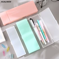 transparent plastic pencil box for students without printing and low carbon environmental protection pencil case stationery