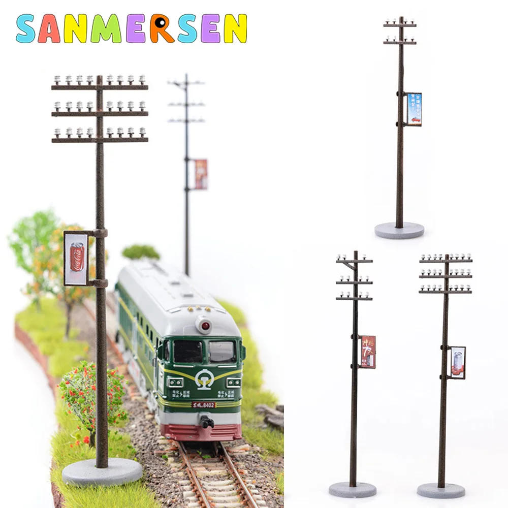 

6 шт., 3 вида, набор моделей телефонных столбов