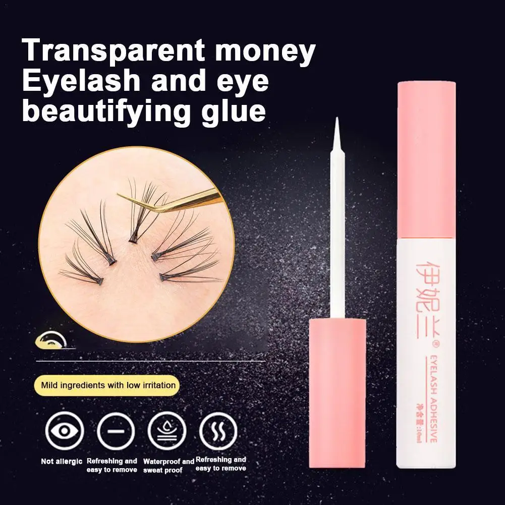 

FinyDreamy Eyelash Extension Glue For DIY Cluster Lashes Self Application Fast Dry Strong False Eyelash Strip Lashes Adhesi M0Q6
