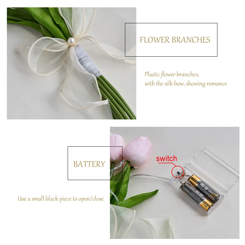 10/15 шт. настольная лампа в виде тюльпана