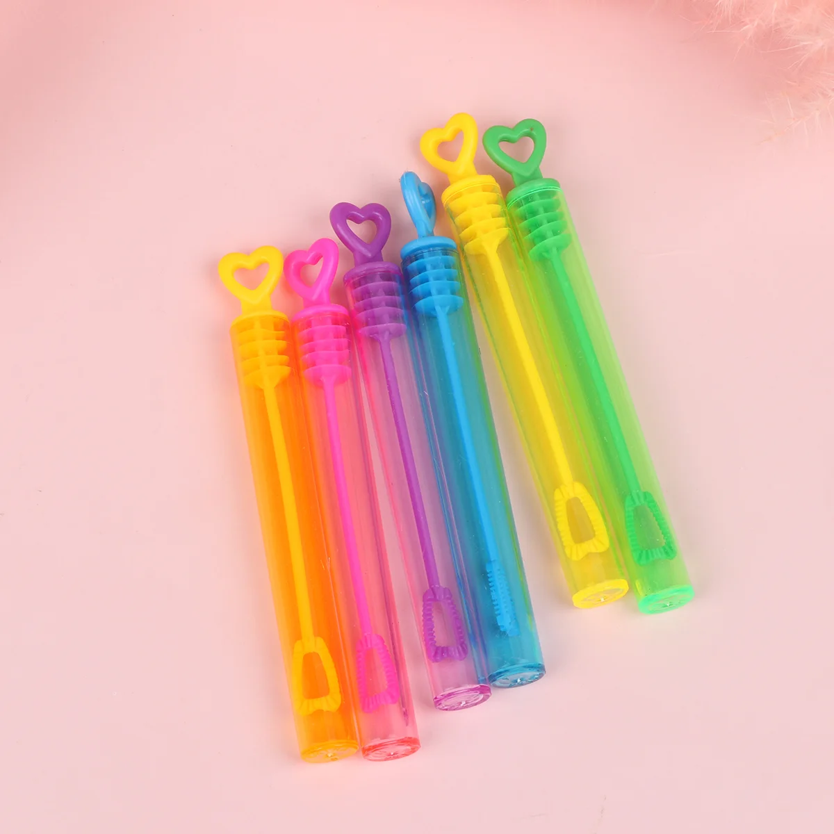 

24pcs Bubble Wands Heart-shaped Empty Bubble Wands Bubble Maker for Party