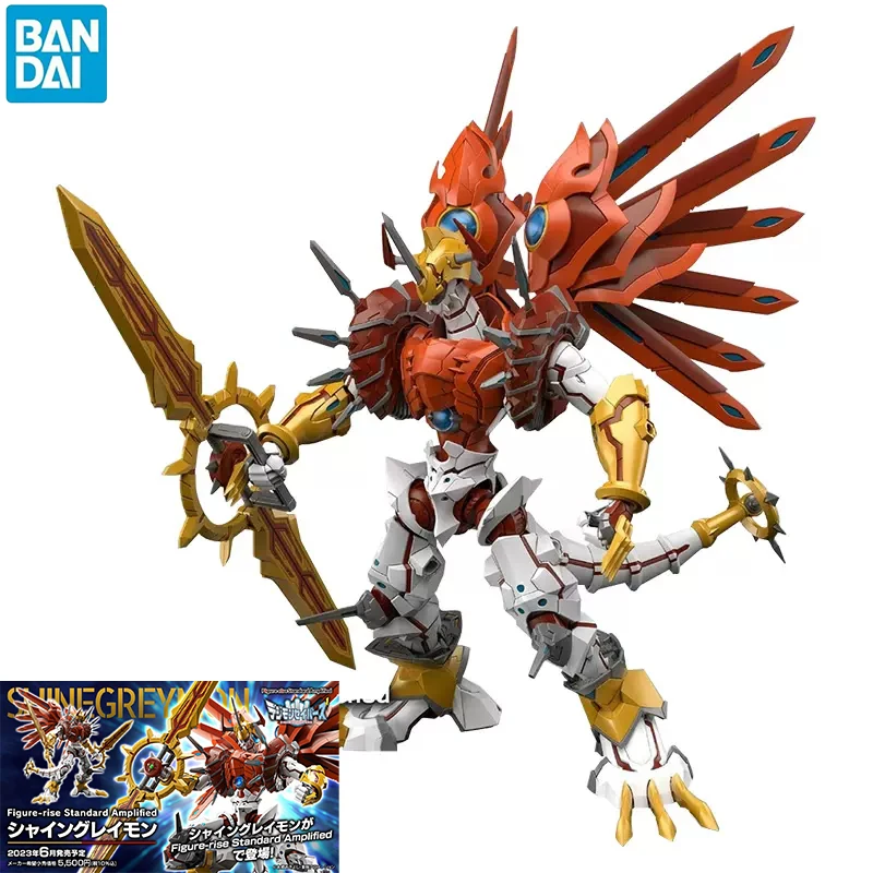 

Оригинальная фигурка Bandai RISE FRS Digimon Adventure Shine graymon аниме в сборе, Коллекционная модель из ПВХ, детская игрушка в подарок