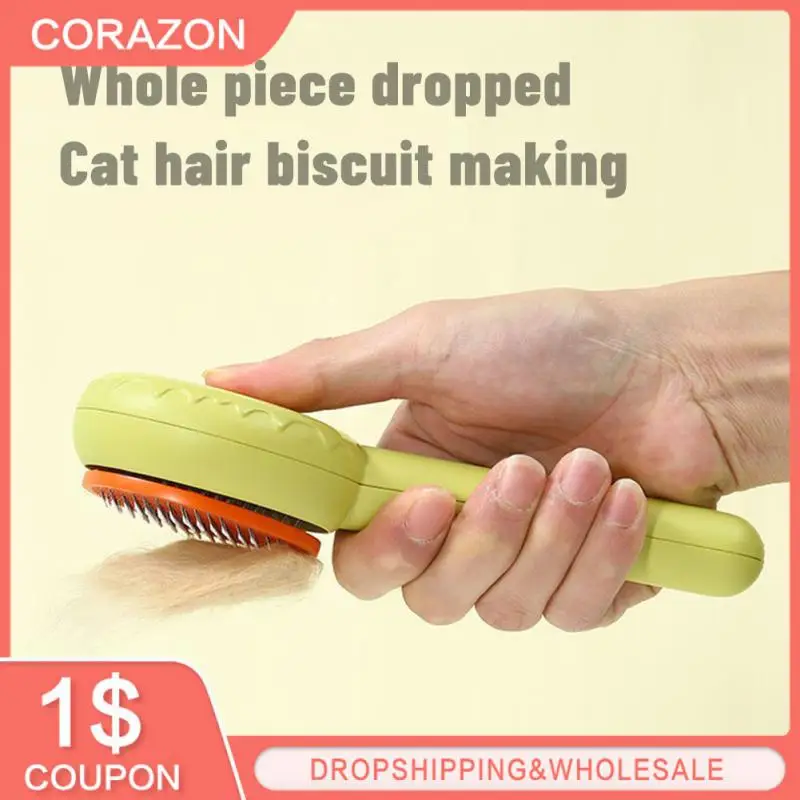 

Pet Hair Brush Prevent Hair From Tangling Self-cleaning Dog Supplies Pet Grooming Tool Pet Beauty Cleaning Massage Cat Combs