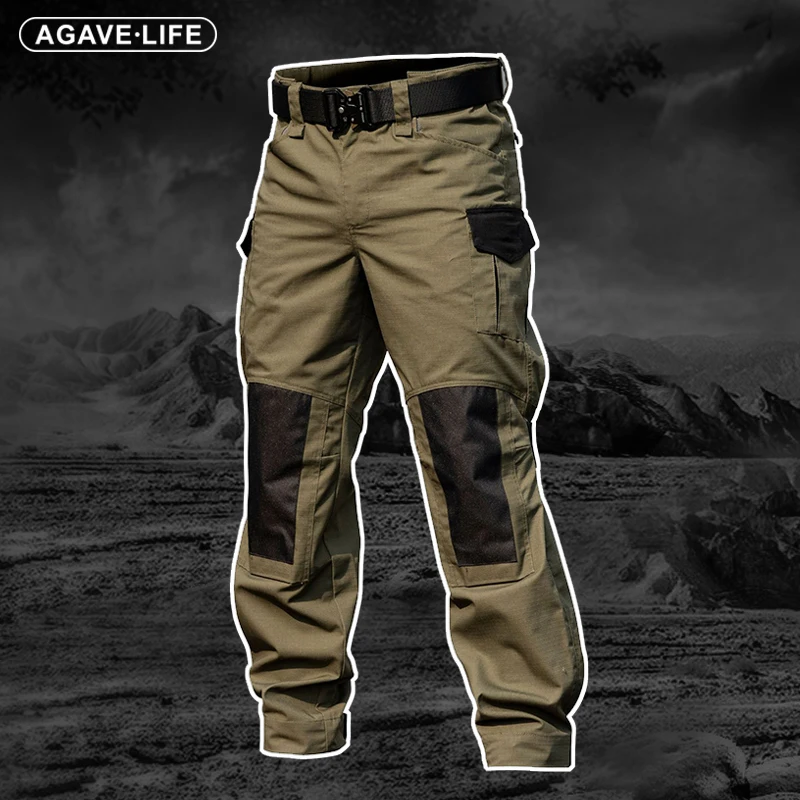 

Военные эластичные армейские джоггеры с наколенниками, лоскутные тактические брюки, мужские уличные водонепроницаемые эластичные брюки с несколькими карманами для мужчин
