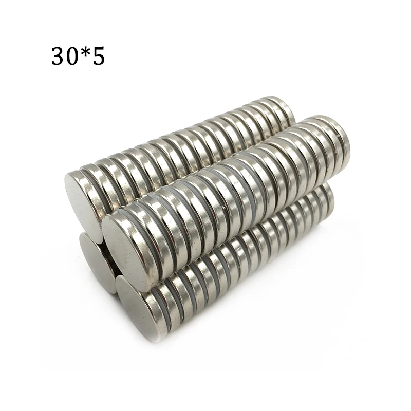 

5 Pcs 30x5 Super Powerful Strong Magnetic Magnets 30mm x 5mm N35 Permanent Neodymium Magnets 30x5mm Round NdFeB Magnet Disk