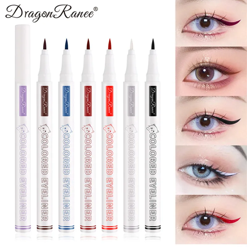 

10 Color Eyeliner Liquid Waterproof Easy To Wear Make Up Matte Eye Liner Blue Red Black White Brown Eyliner Pigments Makeup Tool
