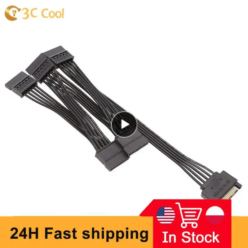 

Safer Use Power Cable Cord Lead Pvc Firm Toughness Sata Iii Dc Power For Hard Drive Good Flame Hdd Ssd Pc Server Good Insulation