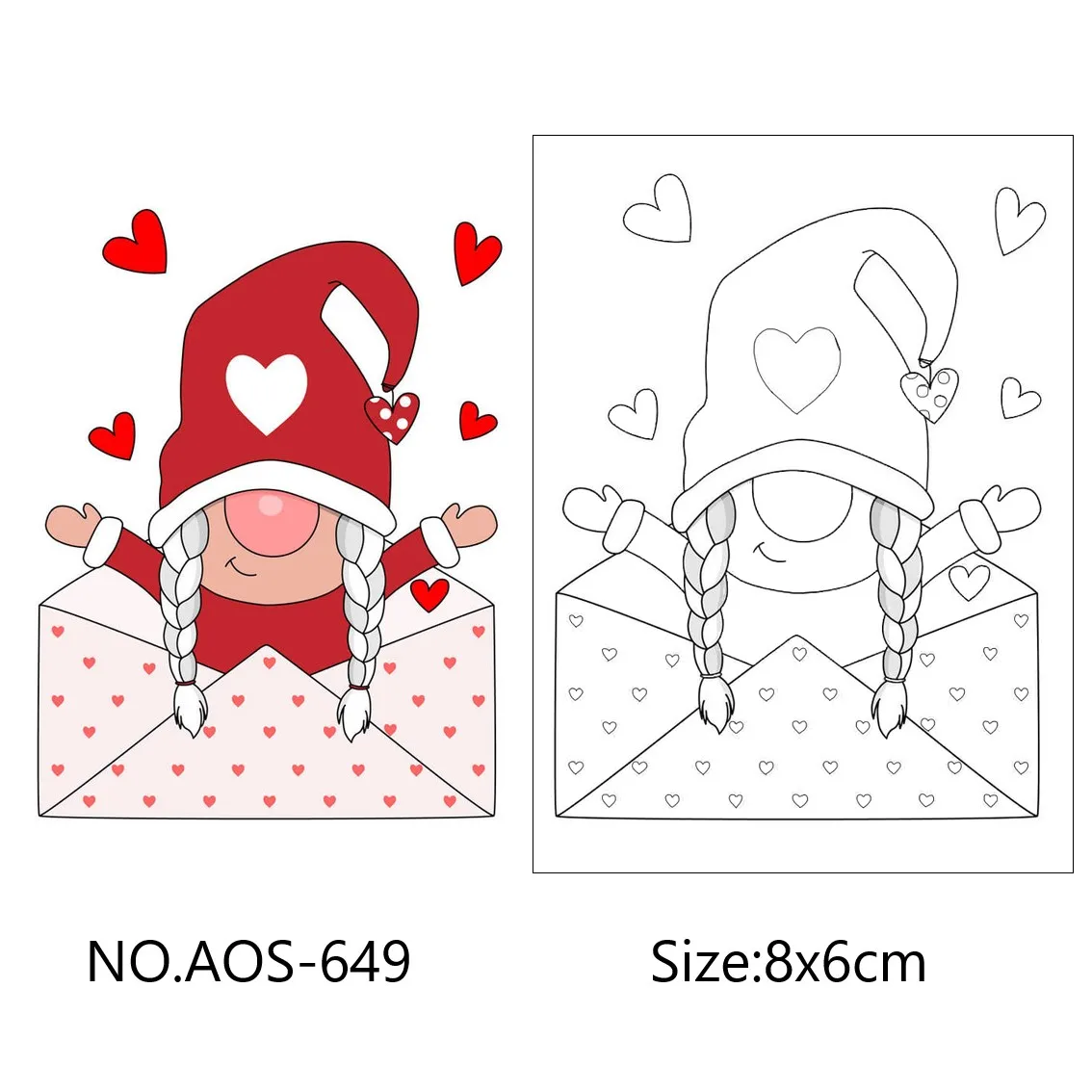 Прозрачные штампы и Вырубные Санта-Клауса на День святого Валентина для сделай