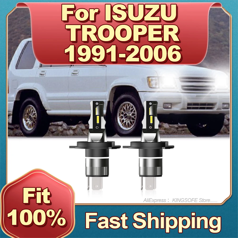 2 шт. автомобильные лампы H4 1991 лм фотолампы для ISUZU TROOPER 1992 1993 1994 1995 1996 1997 1998 1999 2000-2006
