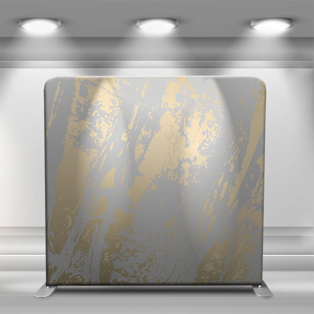 

Новый дизайн роскошное сценическое украшение наружная прямая Натяжная ткань пользовательская печать свадебная фотография фон