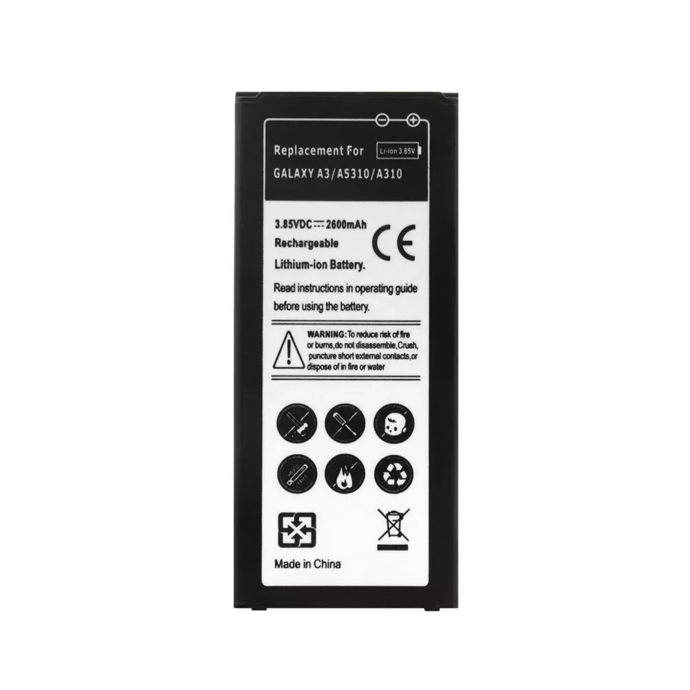 

Phone Battery EB-BA310ABE For Samsung GALAXY A3 2016 Edition A310 A5310A A310F A310M A310Y A310F/DS 2600mAh NFC