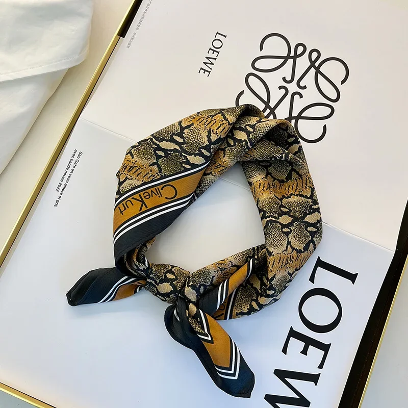 Женский шелковый шарф в винтажном стиле Элегантный квадратный галстук 50 см