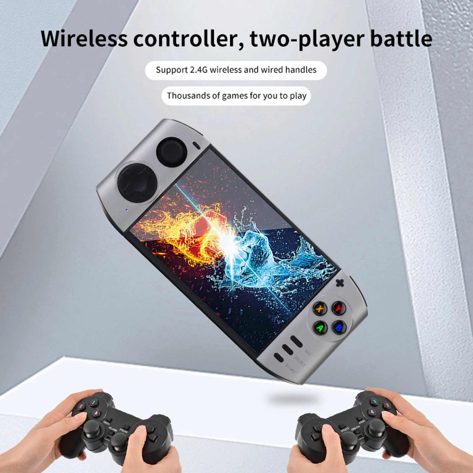 5.1 inch 16/9 HD Screen Handheld Game Console Video Gaming Player Toys 16 Million Colors Wireless Game Console