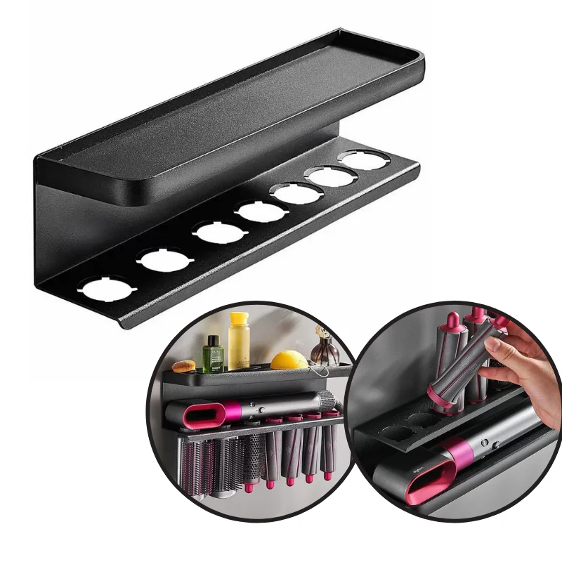 

New Wall-mounted Dryer Hair Curler Storage Rack Suitable for Dyson Airwrap Necessary Bathroom Shelf Hair Care Tool Storage