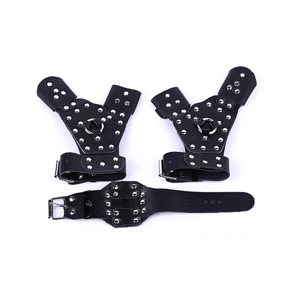 

New 1 Set Hand Protection Slingshot Catapult Protective Glove Left/Right Hand Durable Leather Archery Bow Outdoor Shooting Glove