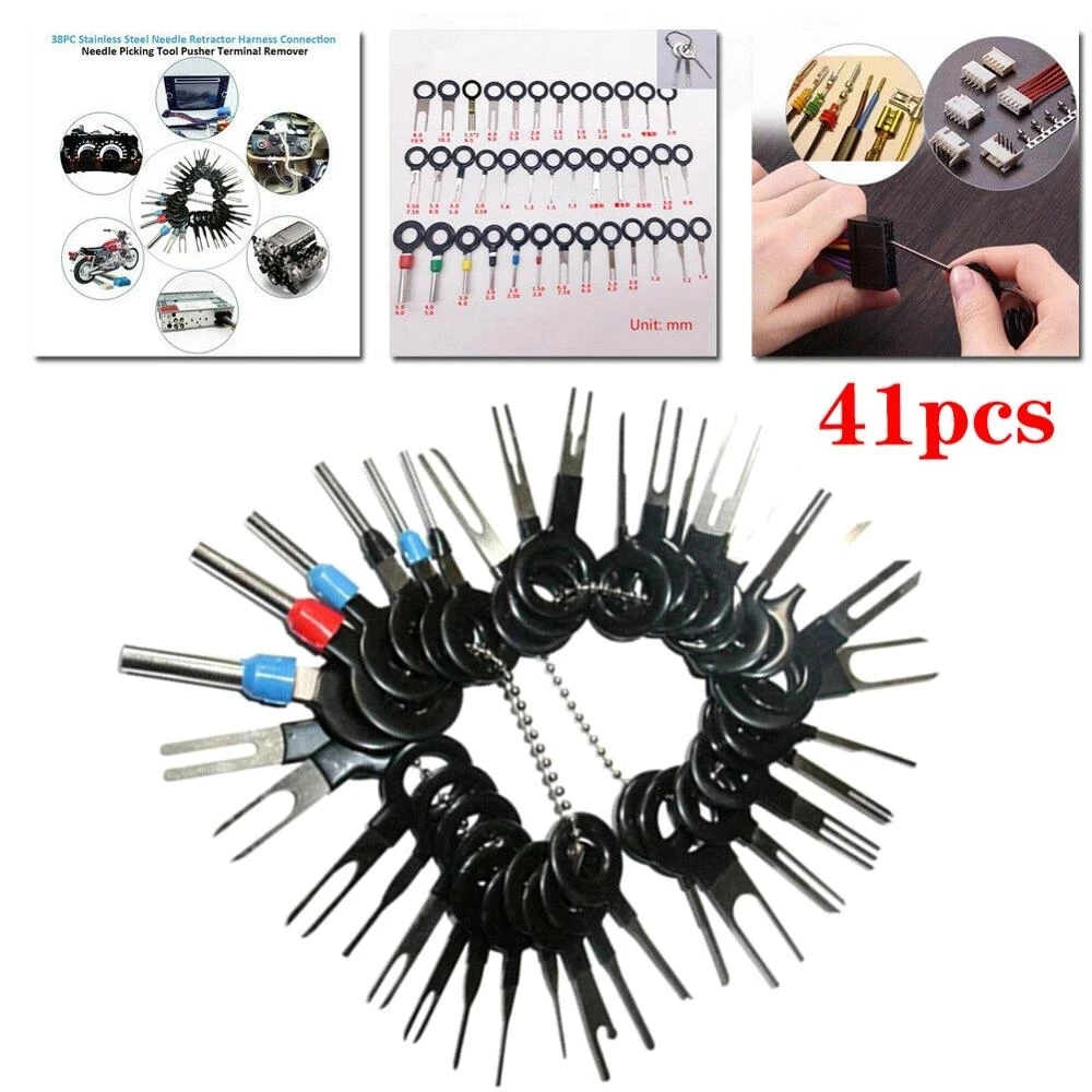 3/11/18/26/36/41pcs Car Terminal Removal Tool Wire Plug Connector Extractor Puller Release Pin Kit For CarPlug Repa |