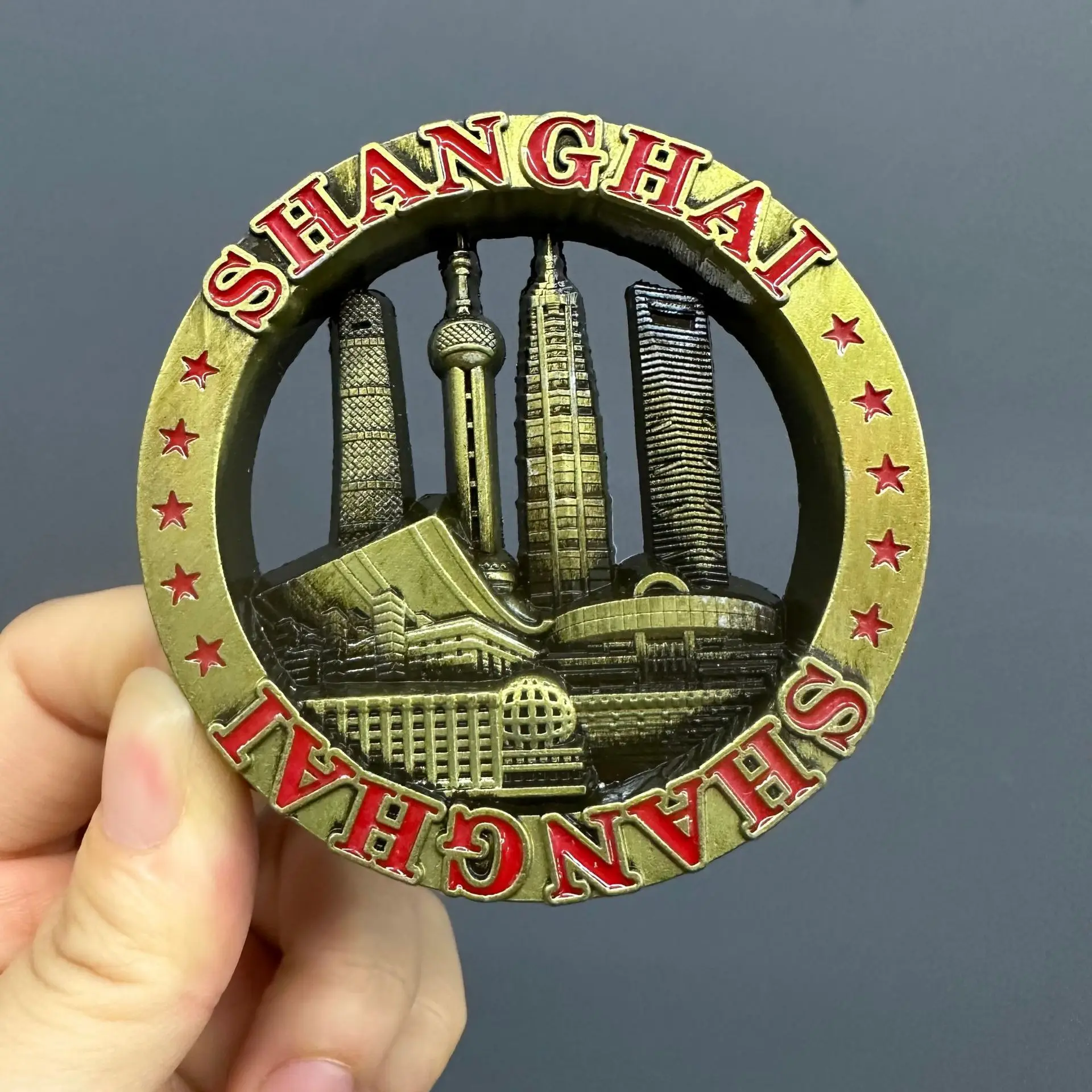 Магнитный Магнит на Холодильник из Шанхая туристический сувенир в Шанхае