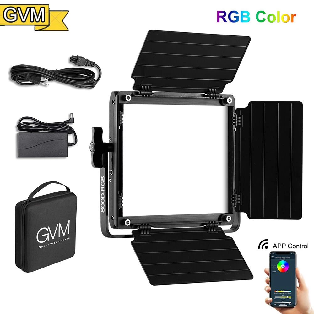 

GVM 800D RGB LED Light 40W Photography Lighting Panel Light for Studio YouTube
