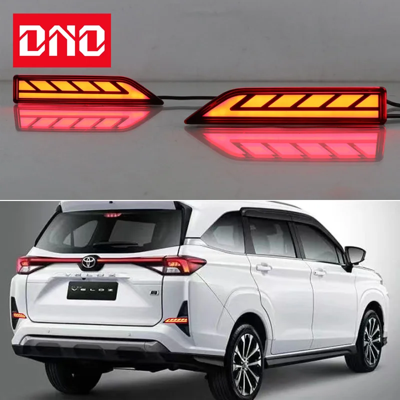 

Автомобильные фонари для заднего бампера для Toyota Veloz 2021 2022 2023, противотуманные фонари, стоп-сигнал, указатели поворота, отражатели, задние фонари