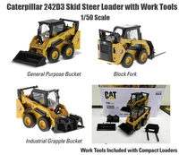 dm caterrpillar 150 scale cat 242d3 skid steer loader by diecast masters for collection gift 85676