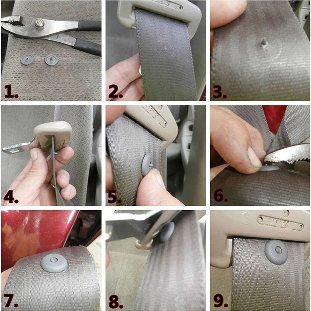 

10pcs Seat belt Buckle Stop Button Car Interior Accessories