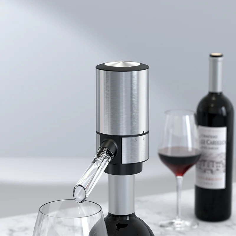 

Electric Wine Decanter Automatic Pourer Whiskey Aerator Battery Powered Stainless Steel Case Kitchen Bar Accessory Home Gadget