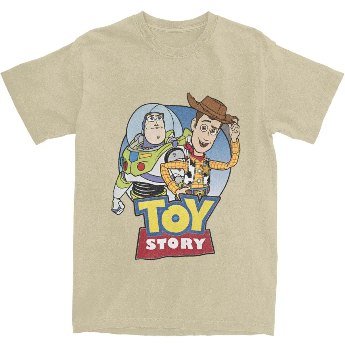 Футболки Toy Story Woody Buzz Lightyear одежда из 100% хлопка летняя забавная футболка с
