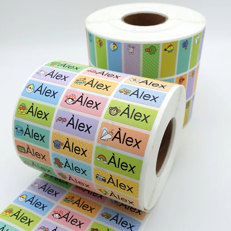 120Pcs Name Tag Customize Name Stickers Waterproof Personalized Cute Labels for Children School Stationery Water Bottle Pencil