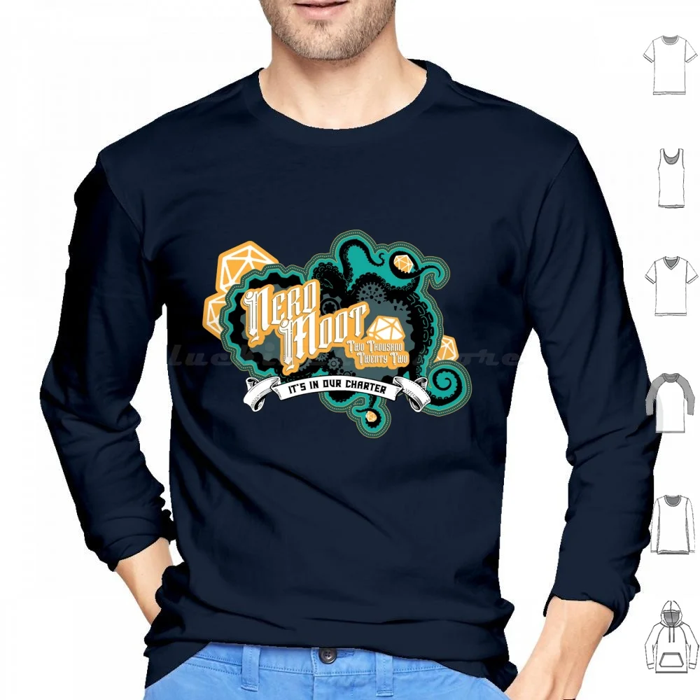 2022 г. новая толстовка с логотипом Nerd Moot хлопковая длинным рукавом Dnd Tentacle