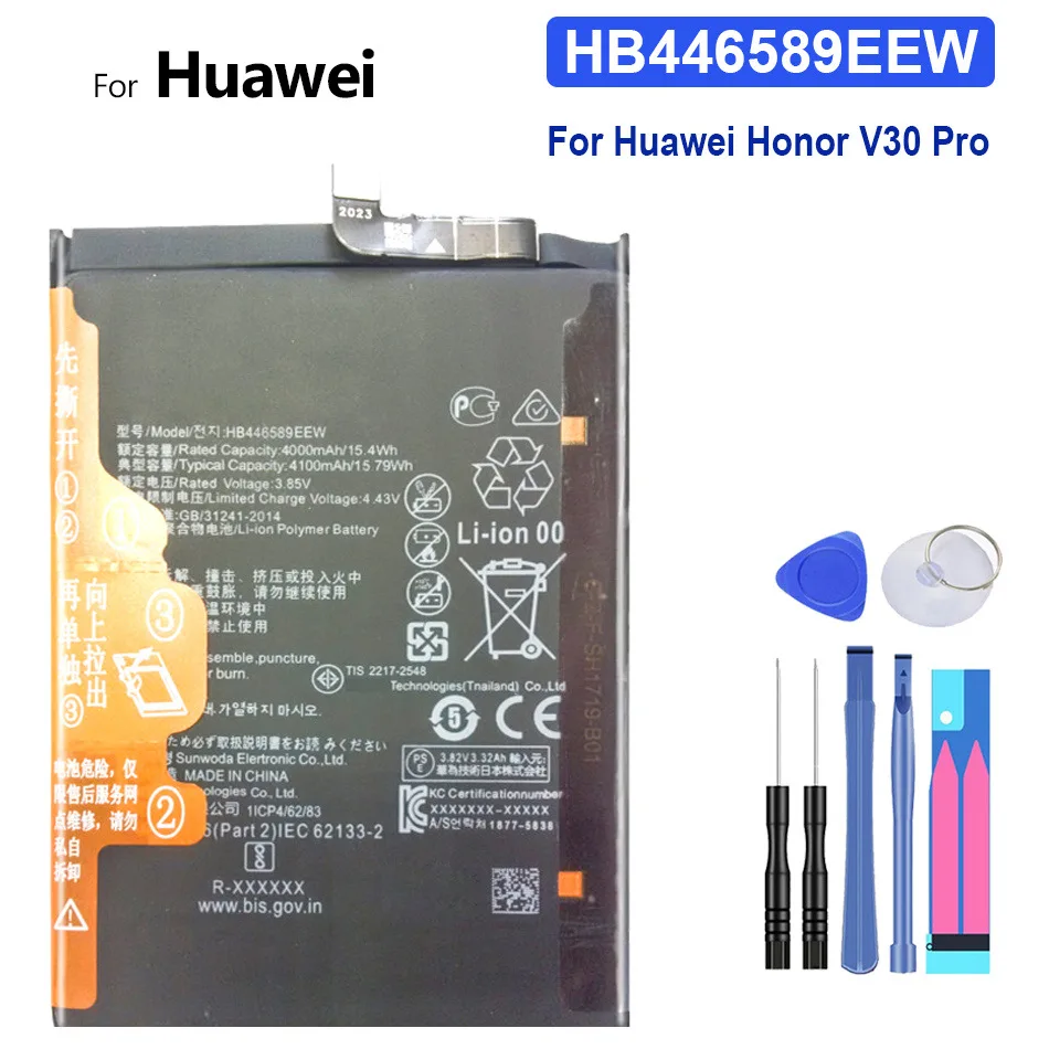 

Мобильный телефон аккумулятор HB446589EEW 4100 мАч для Huawei Honor V30 Pro V30Pro, аккумулятор высокого качества