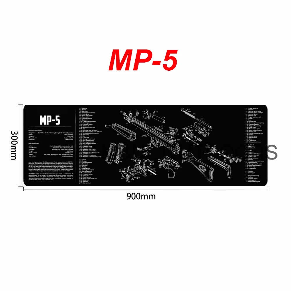 Резиновый коврик для чистки пистолета AR15 AK47 Ремингтон 870 Mosin-Nagant K98K MP-5 Ruger 10/22 GLOCK